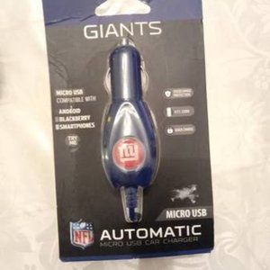 NY GIANTS CAR CHARGER with attached cable-NEW